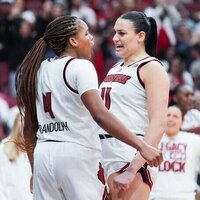 No. 3 Louisville pulls away from No. 14 Vermont in tourney opener
