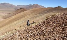  Rock chip sampling at Altazor in Chile