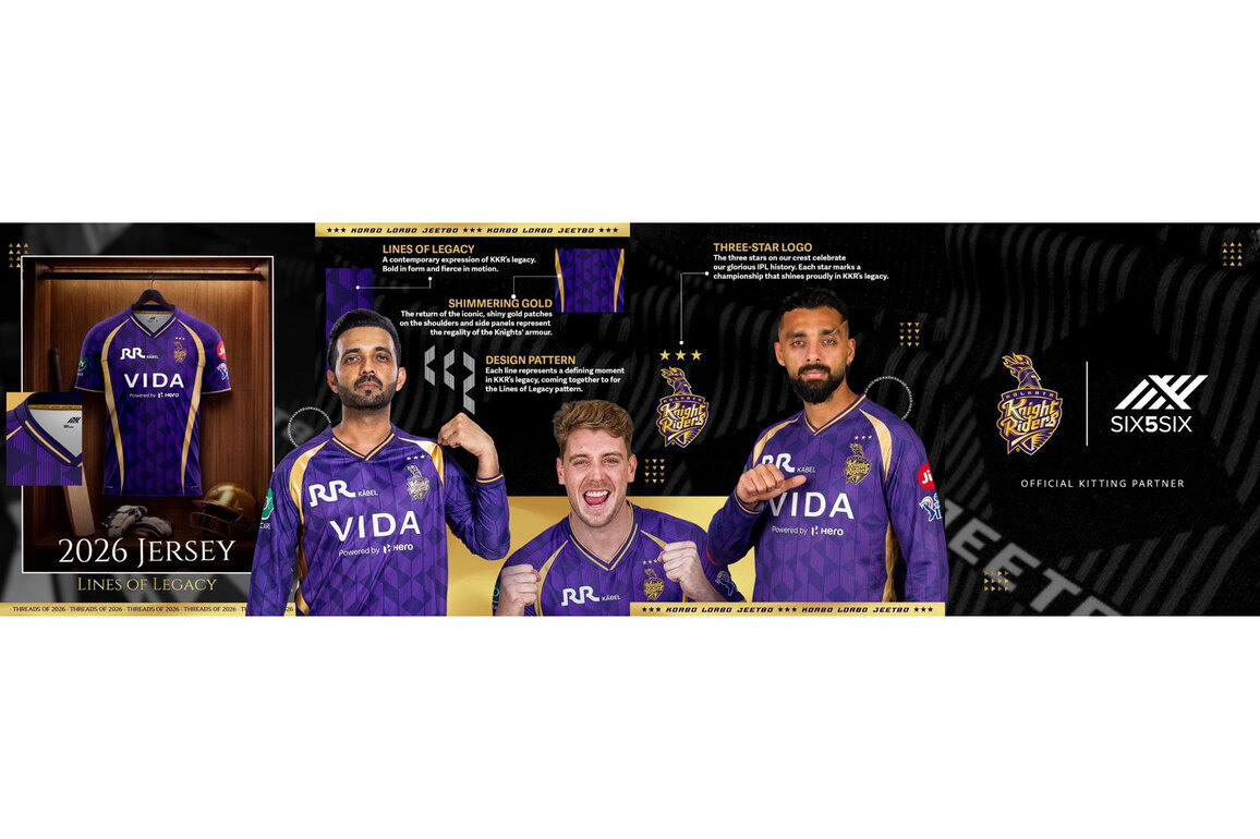 KKR launches 2026 jersey with quirky "Lines of Legacy" campaign, unveiling rich purple, shimmering gold design