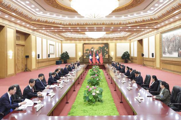 CHINA-BEIJING-XI JINPING-LAO PRESIDENT-MEETING (CN)