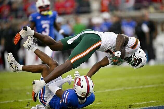 T.J. Harden's overtime TD helps SMU shock No. 10 Miami