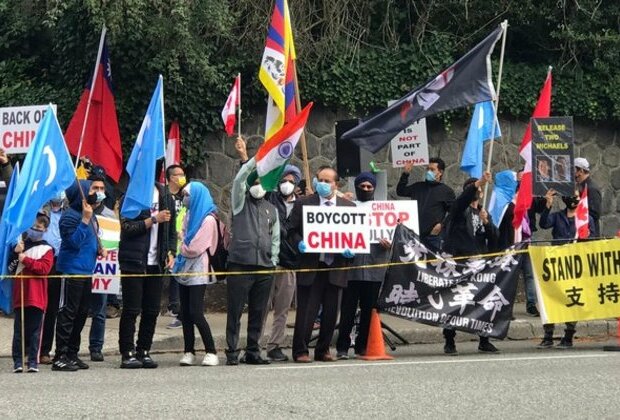 Friends of Canada-India, others hold protest against China