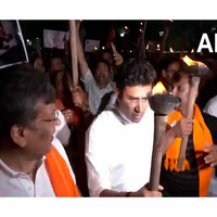 Tejasvi Surya takes part in torchlight protest, condemns "brutal massacre" in Pahalgam