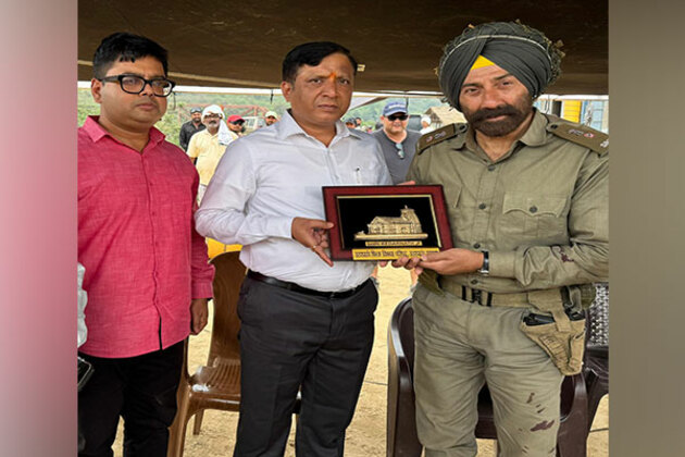 MDDA VP Tiwari meets with Sunny Deol on sets of 'Border 2' in Dehradun