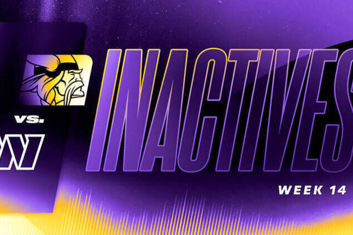 Vikings vs. Commanders Inactives for Week 14 of 2025