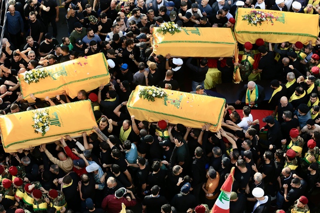 LEBANON-NABATIEH-ISRAELI AIRSTRIKES-VICTIMS-FUNERAL