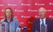 Woodside CEO Meg O'Neill and Chair Richard Goyder after last year’s AGM in Perth.