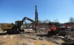  Drilling subcontractor Brubacher Excavating used an Atlas Copco ROC D7 drilling rig to pre-drill 3.5in-diameter holes and install temporary steel casings