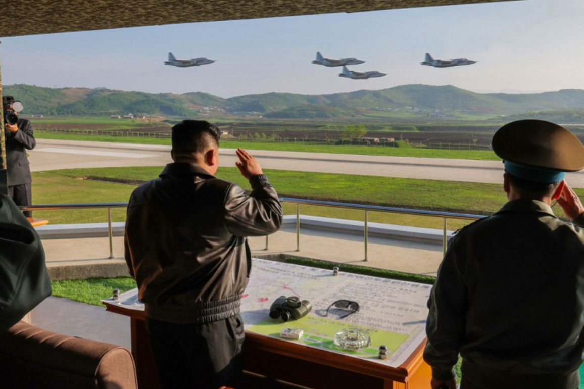 Kim Jong Un oversees aerial drills, calls for radical turn in war preparation