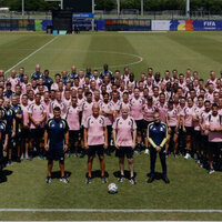 FIFA President welcomes Team One at training camp in Miami