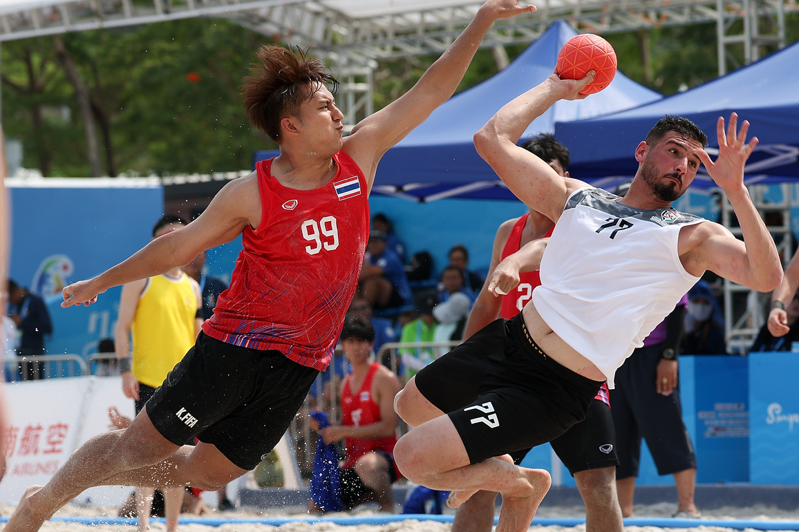 (SP)CHINA-HAINAN-SANYA-ASIAN BEACH GAMES-BEACH HANDBALL-MEN'S PRELIMINARY ROUND-GROUP B(CN)