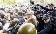  IMARC protesters copping a spray