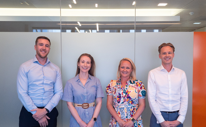 Sackers has promoted (L-R) Liam Goulding, Emily Whitelock, Lucy Swart-Mallett, Andrew Worthington and Sam Dalling (not pictured)