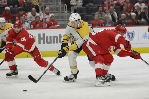 Red Wings blank Predators behind Ville Husso, strong defense