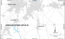  A map of Lexington Gold's Jones-Keystone & Loflin gold project in North Carolina