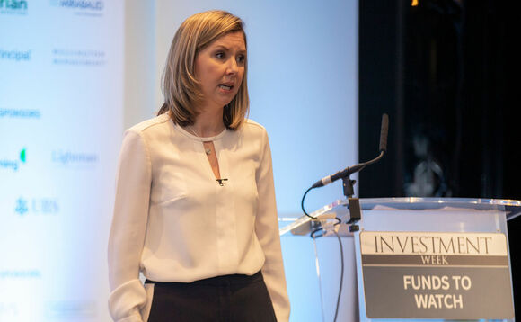 Karen Ward speaking at Investment Week's Funds To Watch Conference