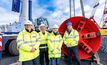  Pictured at the arrival of the TBM are (L-R) Mark Mitchell NI Water, Norman Annesley McAdam, Lisa Hughes NI Water and Conor Ward from BSG