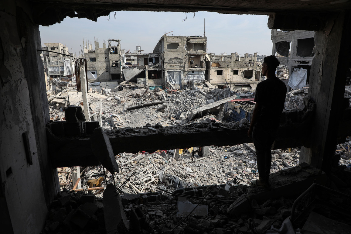 MIDEAST-GAZA-JABALIA REFUGEE CAMP-DESTRUCTION