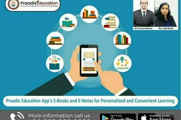 Praadis Education App's e-books and e-notes for personalized and convenient learning