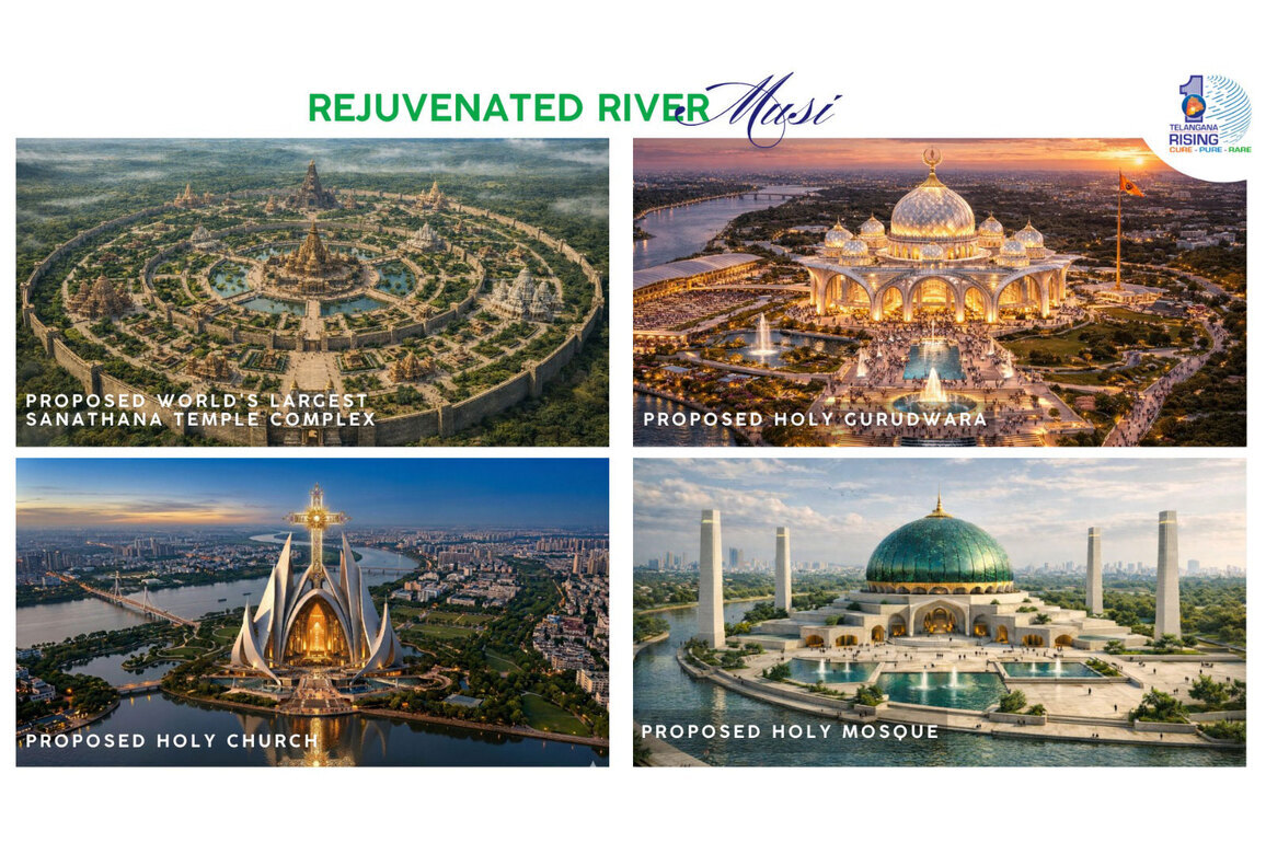 Four faiths, one river: Musi Rejuvenation Project to build riverfront with sacred spaces for all religions in Hyderabad