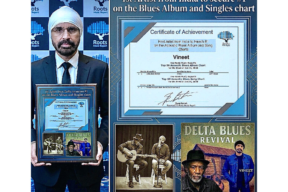 Vineet Singh Hukmani Makes History as the 'First Indian Artist to Top Global Blues Album and Song Charts'