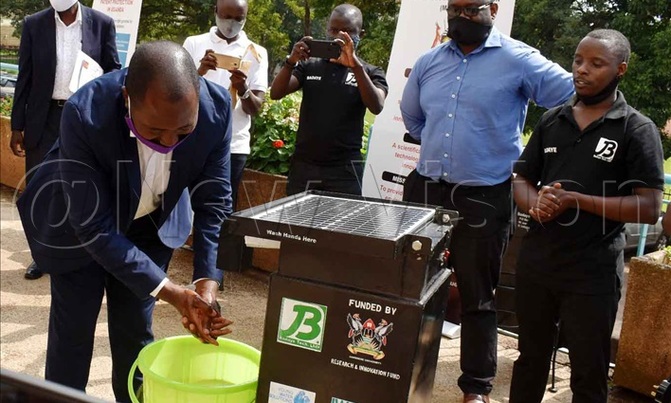 COVID-19: Makerere invents automated hand washing kit COVID-19: Makerere invents automated hand washing kit