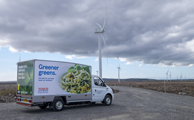 Tesco has introduced 30 electric vans this year ahead of plans to roll out 150 in 2022 | Credit:Tesco/EO Charging