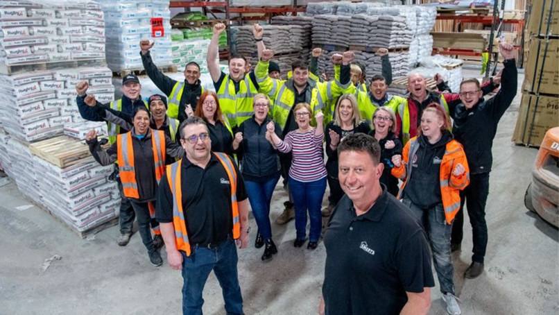 Manager Jonathon Goodwin (L) and MD James Hipkins (R) with some of the staff. Photo credit: Stoke Sentinel