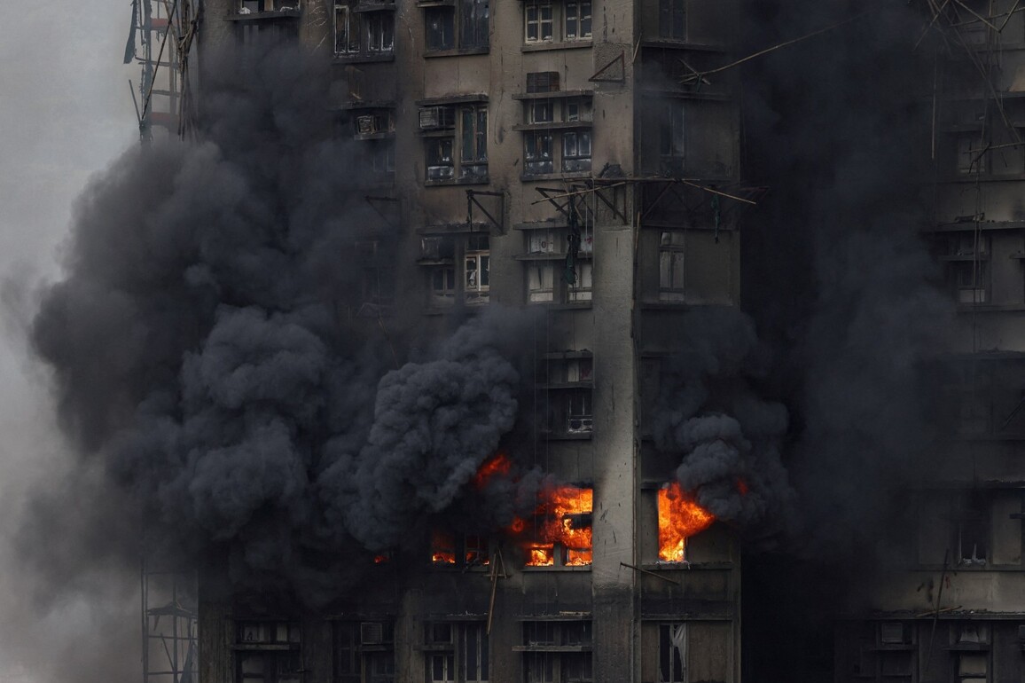 Hong Kong: Three arrested for "gross negligence" over fire that killed dozens, with hundreds still missing
