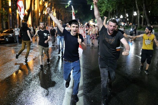Protests Held In Georgian Capital For Fourth Night