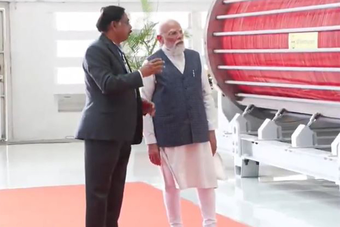 PM Modi inspects L&T's Armed Systems Complex in Surat, reviews key defence projects