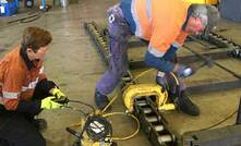  Abon chains being prepared for use.