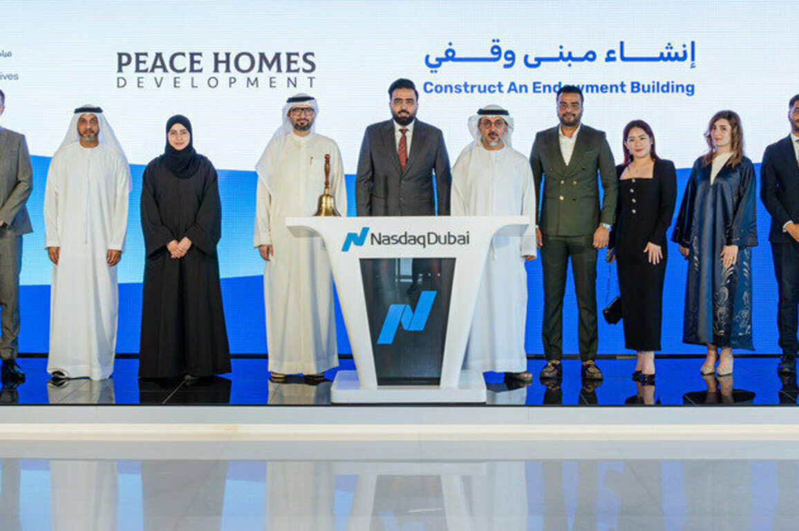 Peace Homes Development rings Nasdaq Dubai's bell in support of Fathers' Endowment campaign