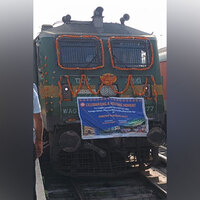 First-ever Freight Train carrying cement from Punjab arrives at Anantnag Goods Shed in Kashmir Valley