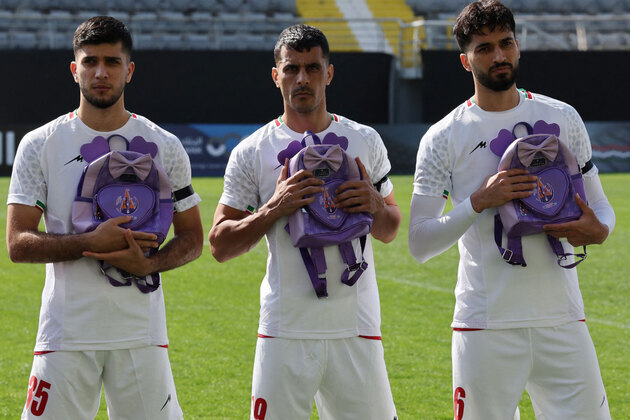 Iran football team pays tribute to children killed in Minab school bombing