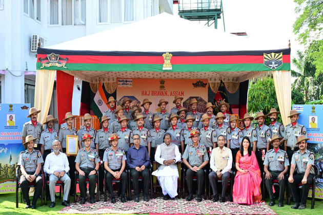 Assam Governor attends Assam Rifles Investiture Ceremony 2025
