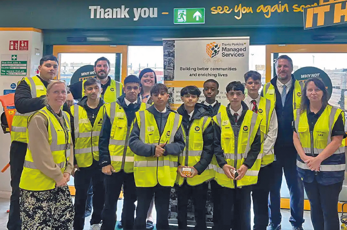 Derbyshire students gain insight into careers at Travis Perkins branch