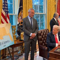 "I'm just looking at it--it's beautiful": US President Trump gets teary-eyed over Gulf of America map