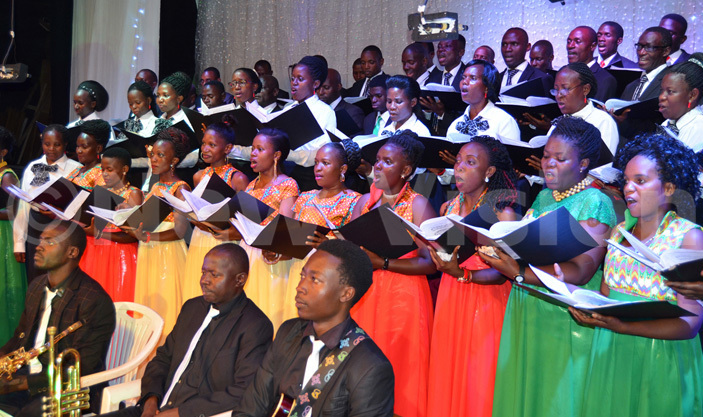  he herubim choristers singing together with the vangelical choir during the hristmas oncert at the ational heatre 