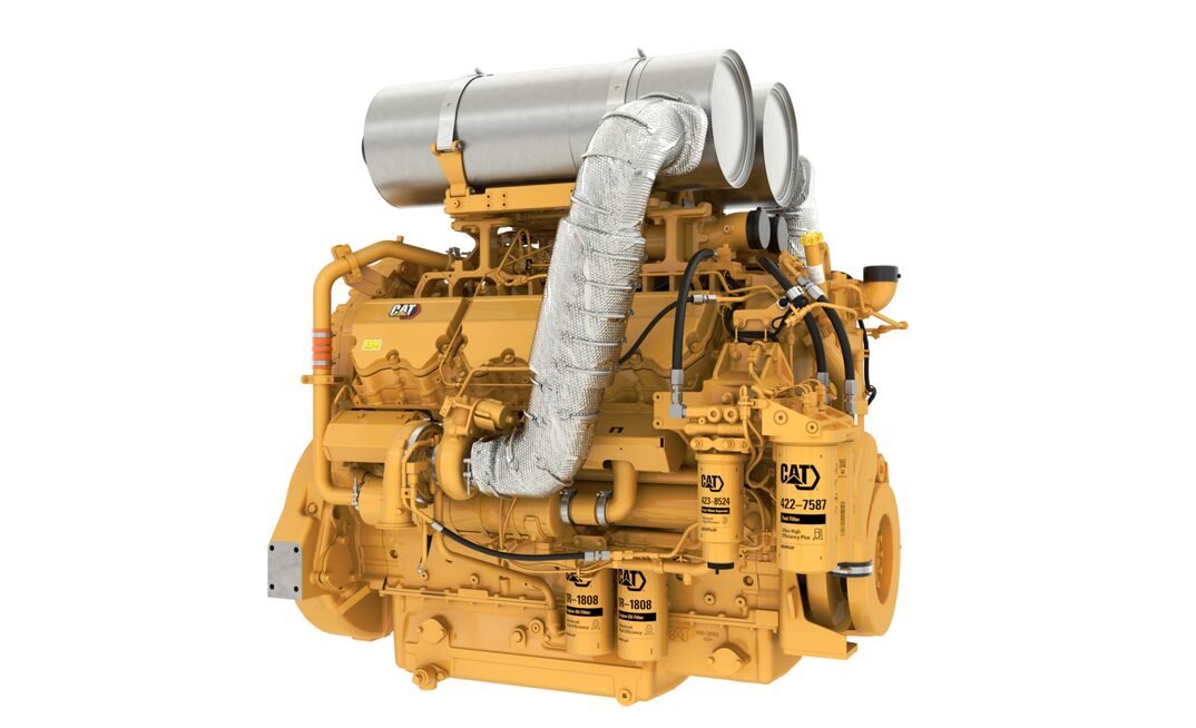 The new Cat 32B engine offers best-in class power density and improved durability through a series of design improvements