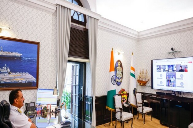 Navy Chief Admiral Dinesh K Tripathi attends 12th Key Leader Engagement virtually