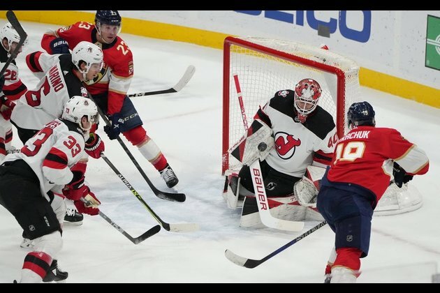 Panthers score four goals to surge past Devils