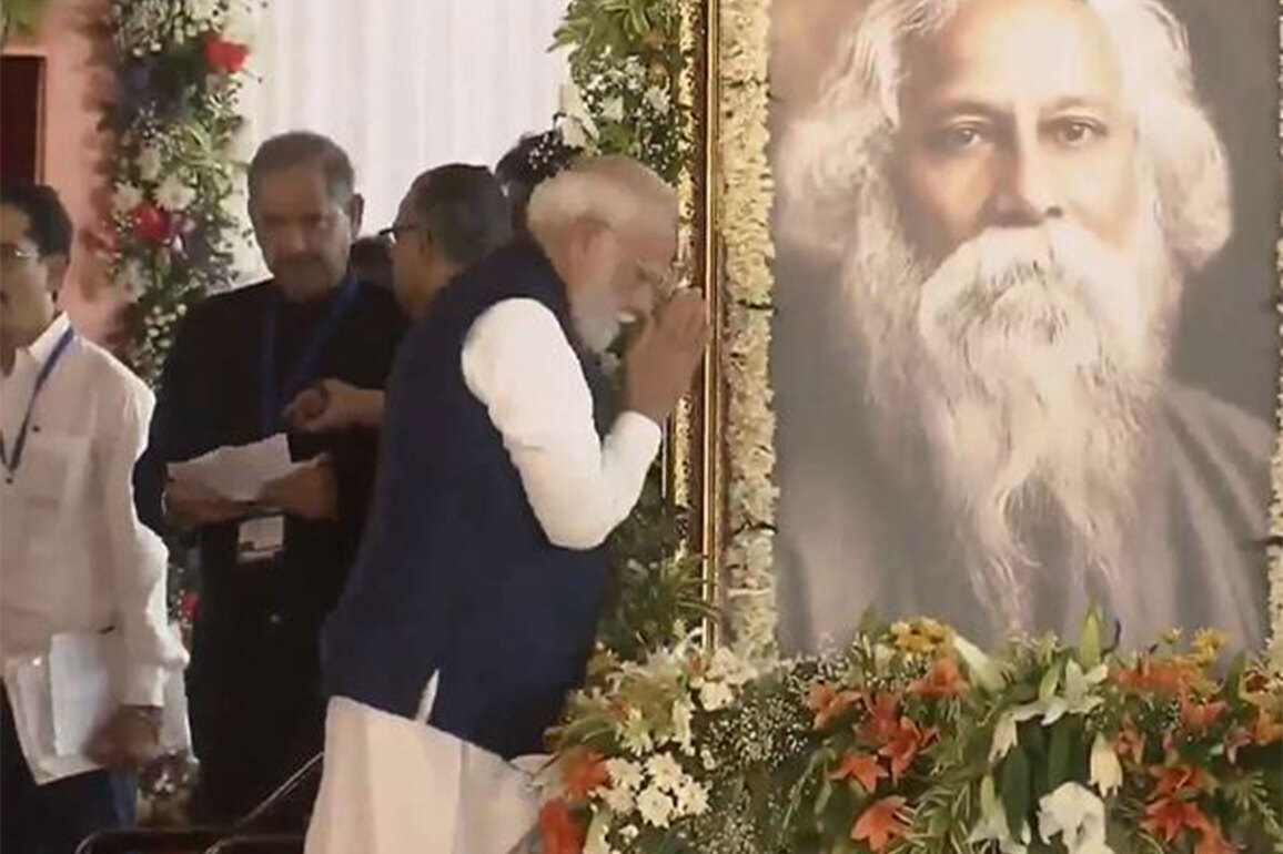PM Modi pays tribute to Rabindranath Tagore on his 165th birth anniversary ahead of West Bengal CM swearing-in ceremony