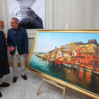 "Kashi in Rome": PM Modi appreciates Italian painter Giampaolo Tomassetti's work on Varanasi