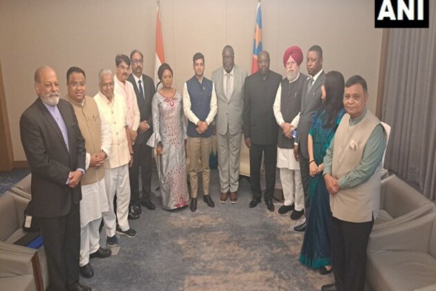 All party delegation led by Shiv Sena MP Shrikant Shinde meets Congo President's of Foreign Affairs Berthold Ulungu Ekonda Lukata