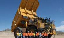 The BHP group with the Caterpillar 793 early learner BEHT.