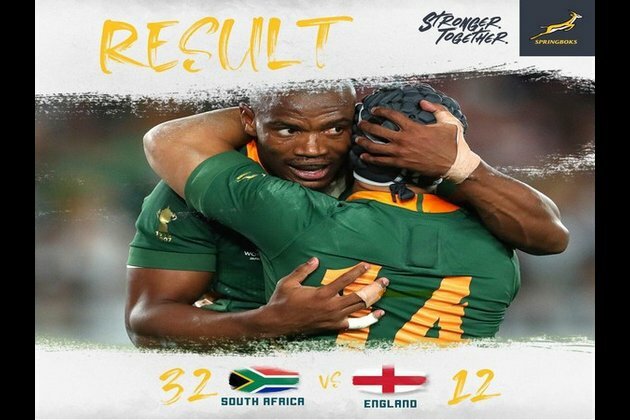 South Africa beat England 32-12 to win Rugby World Cup