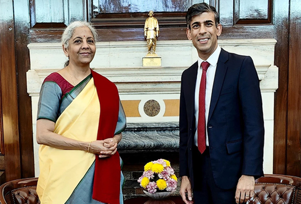 FM Sitharaman meets UK's former PM Rishi Sunak, discuss "new ways to boost market-based financial relationships"