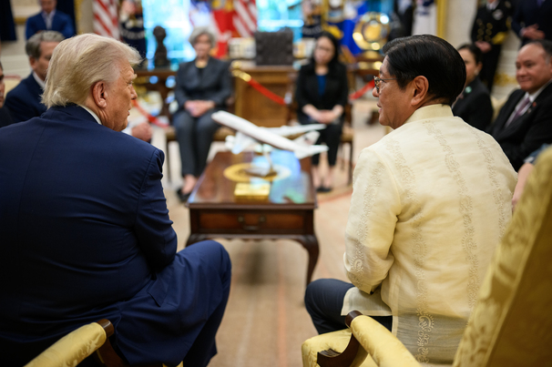 US president Donald Trump and Philippine president Ferdinand Marcos Jr. met in the Washington on July 22, 2025.
