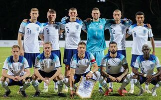 The England World Deaf Football Championship squad (Ellis McLean in back row far right)